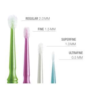 Microbrush in Tube verpakking - Regular (2,0 mm) groen, 4x 100 stuks