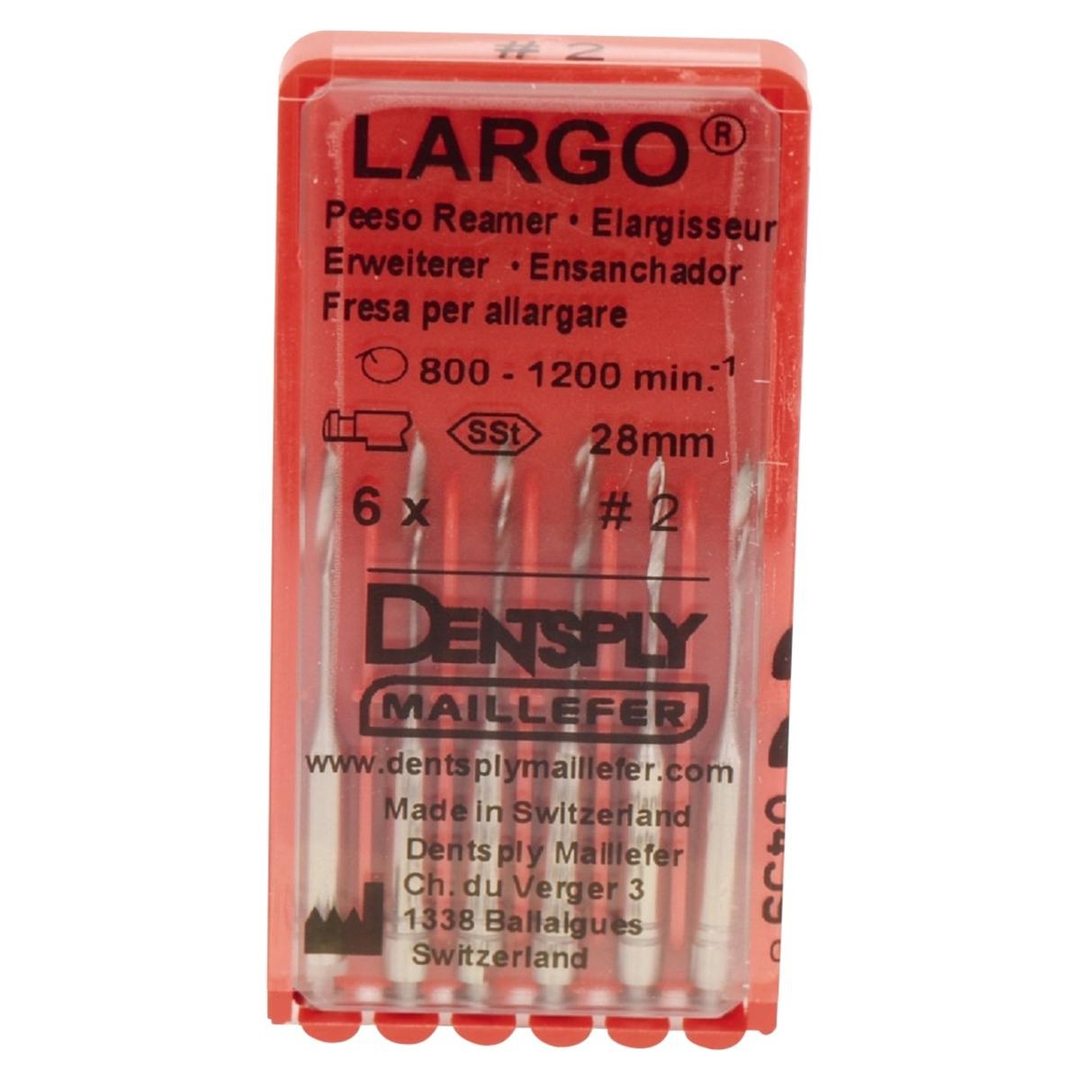 Largo Peeso Reamer - Size 2,  0,90 mm, 32 mm, 6 pcs