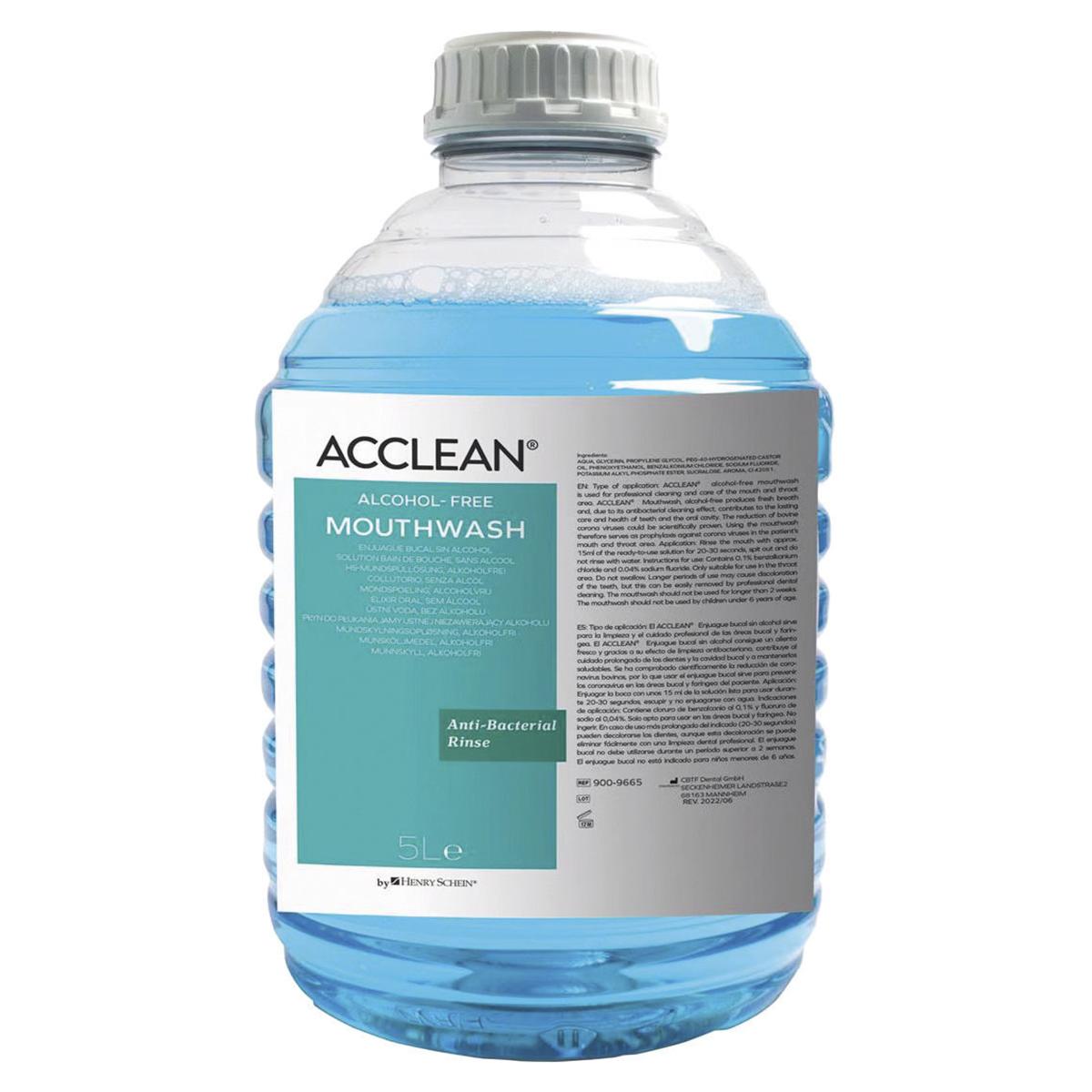 ACCLEAN Bain de bouche sans alcool - Bidon, 5 litres