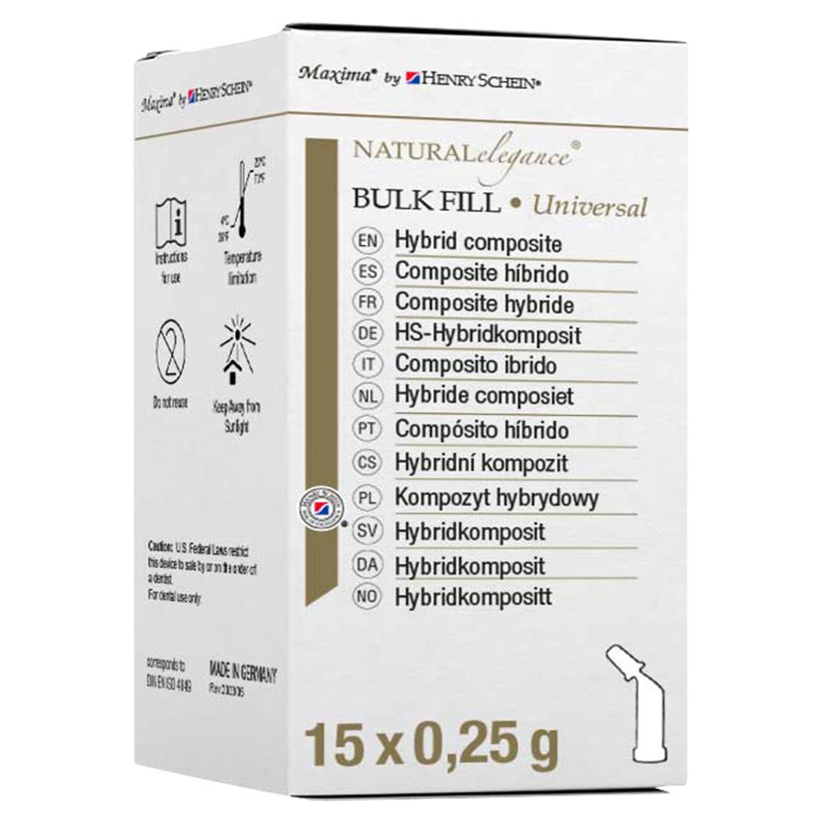 Natural Elegance Bulk Fill Universal - Capsules, 15 x 0,25 g