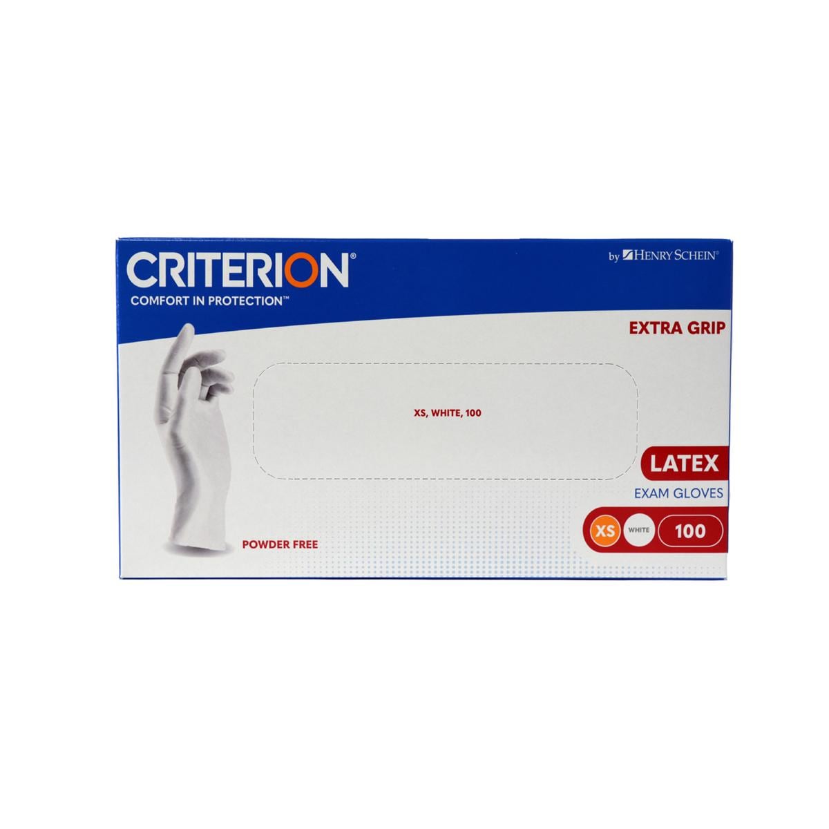 Criterion Latex Exam Extra Grip PF Gloves - S