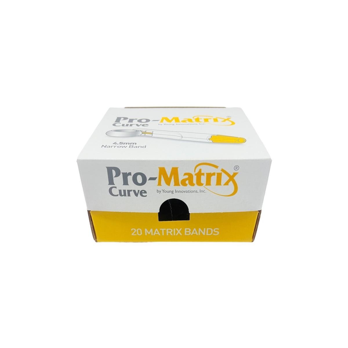 Pro-Matrix Curve - 4,5 mm narrow jaune, 20 pcs