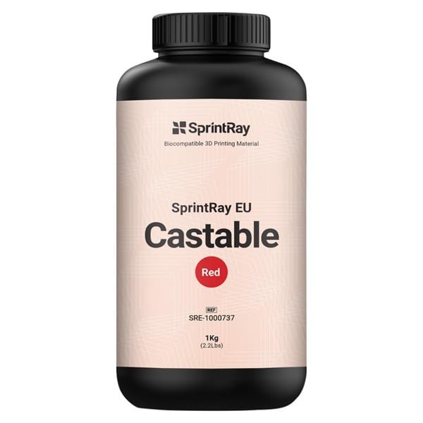 SprintRay EU Castable - Rood, fles 1 liter