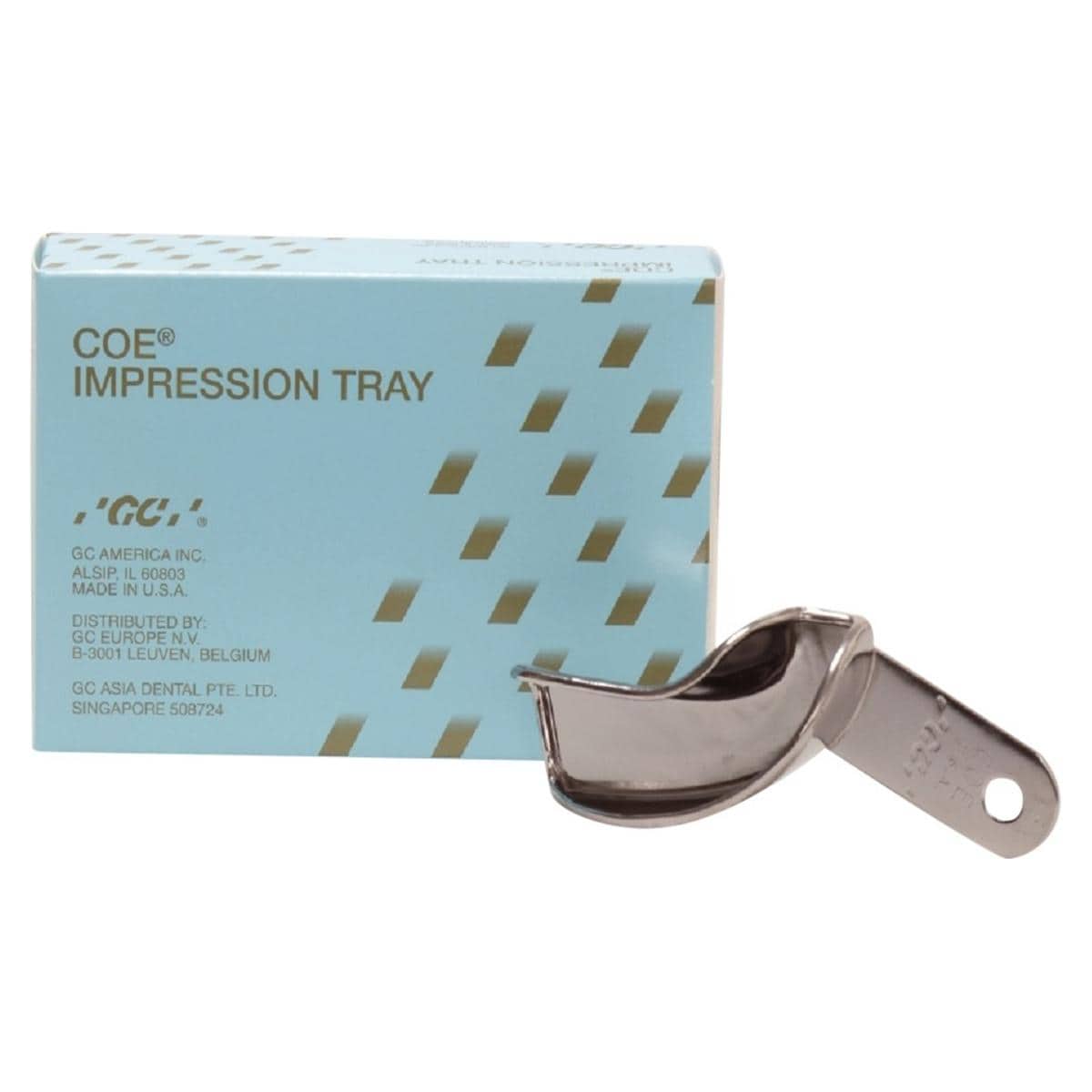 Coe Impression Trays, non perfor�s - partiel - 131 haut droit/bas gauche