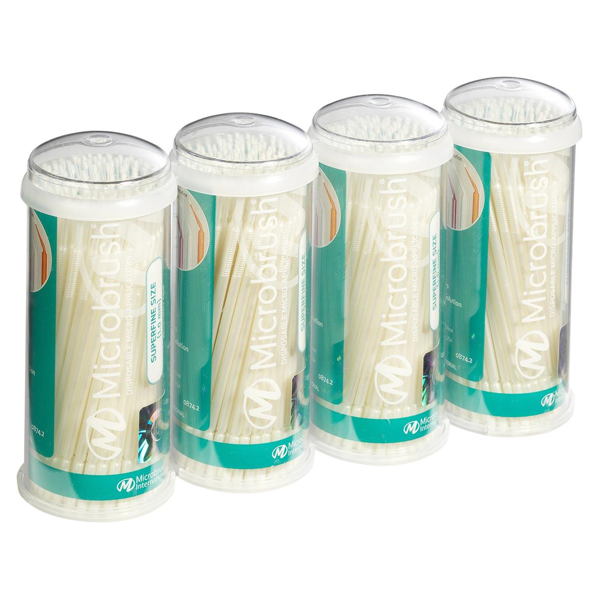 Microbrush - Emballage en Tubes - MSF400 - Superfin, blanc, 4x 100 pcs