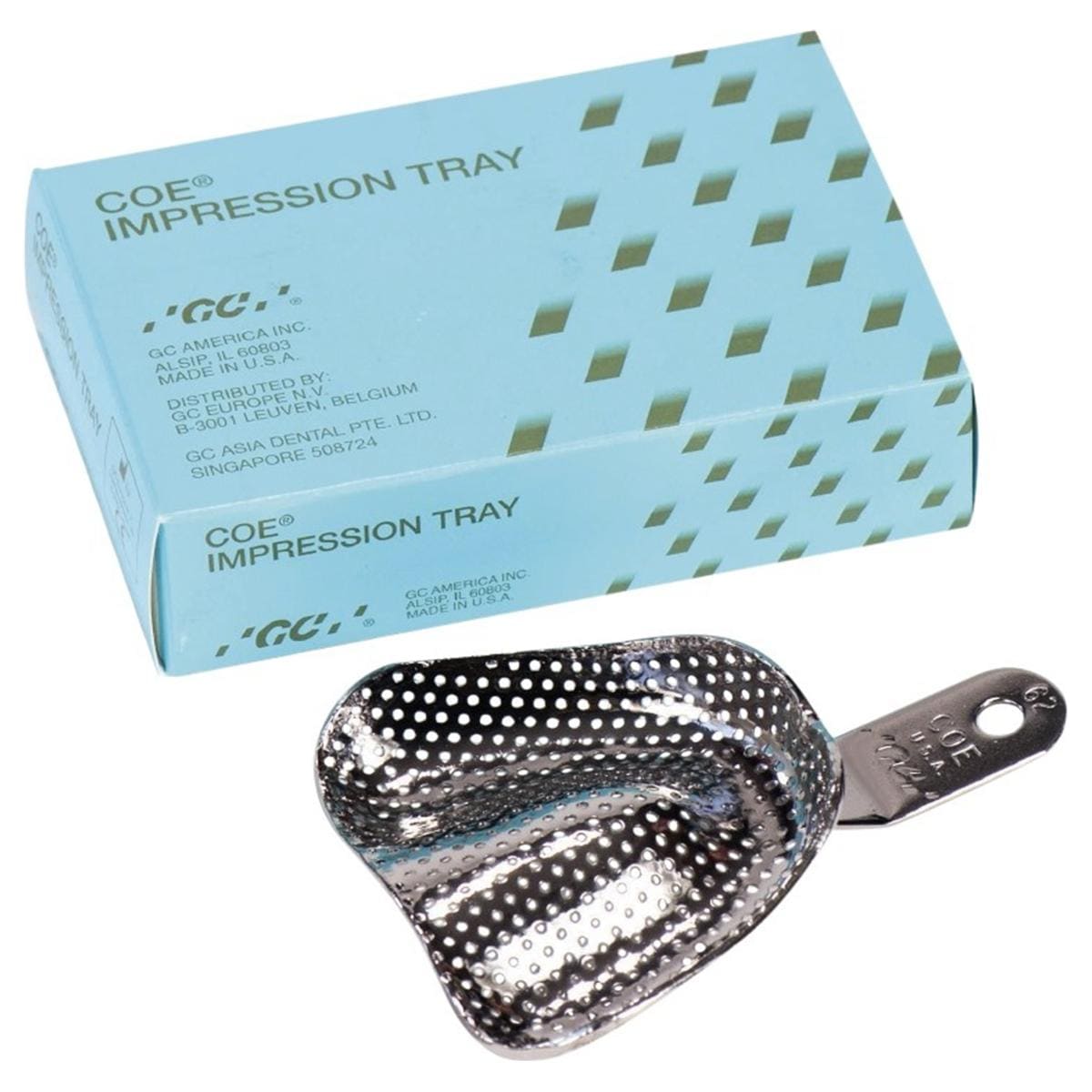 Coe Impression Trays pour dents, perfors - haut - 62 large
