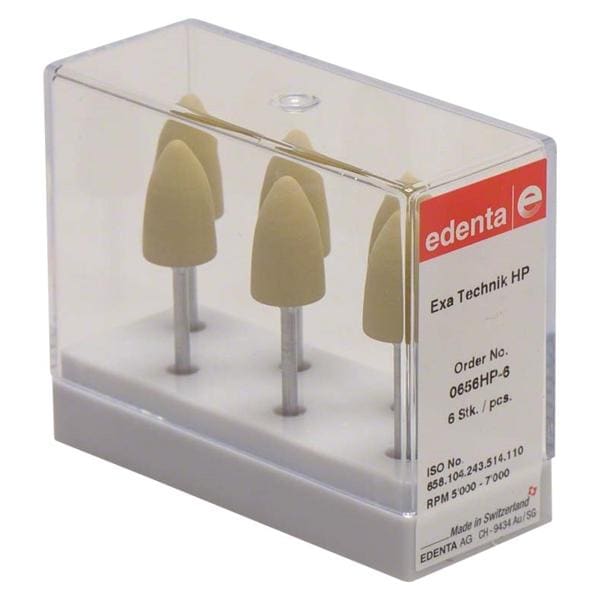 Exa Technique pointes � polir - fin (jaune) - 0656, 6 pcs