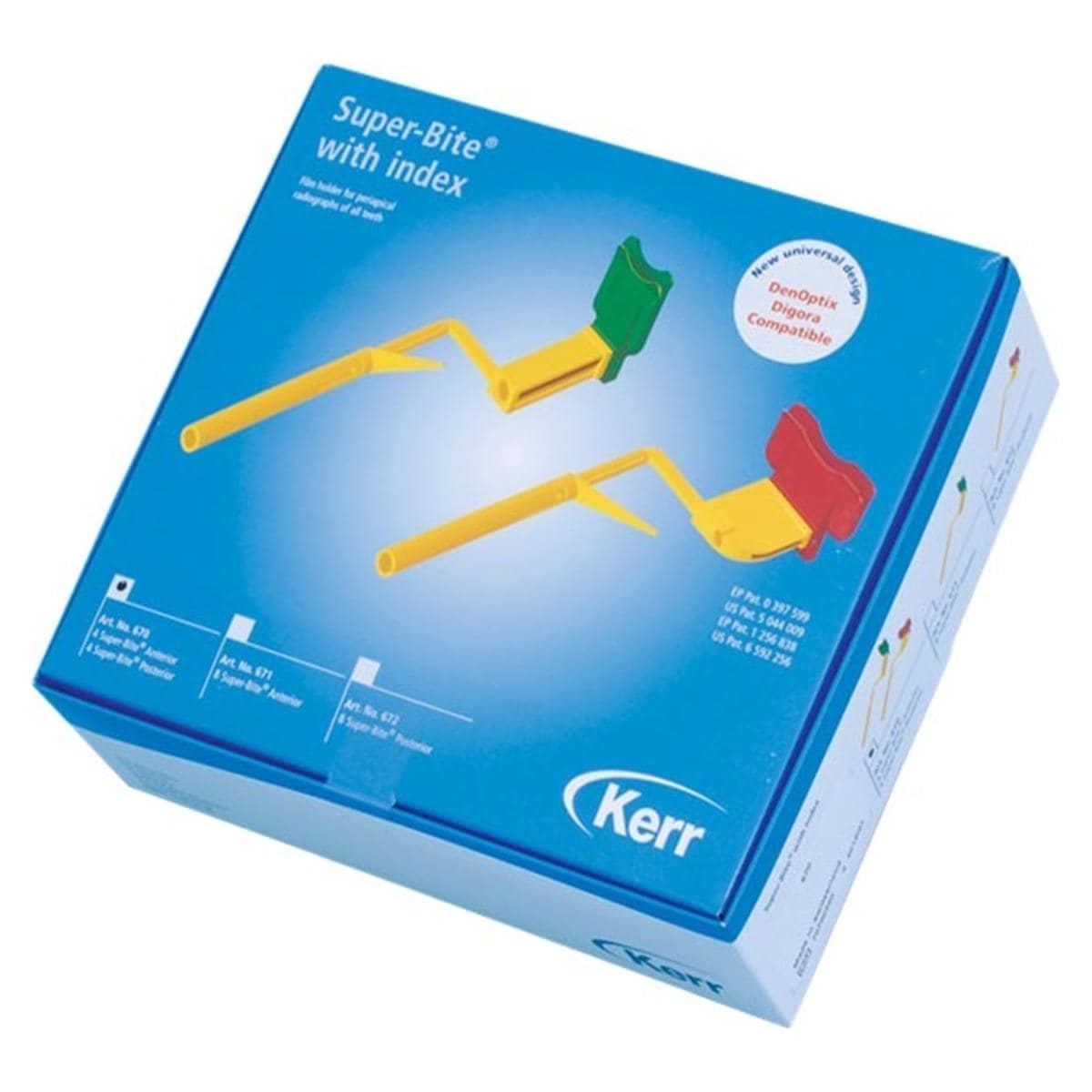 Super-Bite - navulling - # 670, 4 filmhouders anterior, 4 filmhouders posterior en 8 indexen.