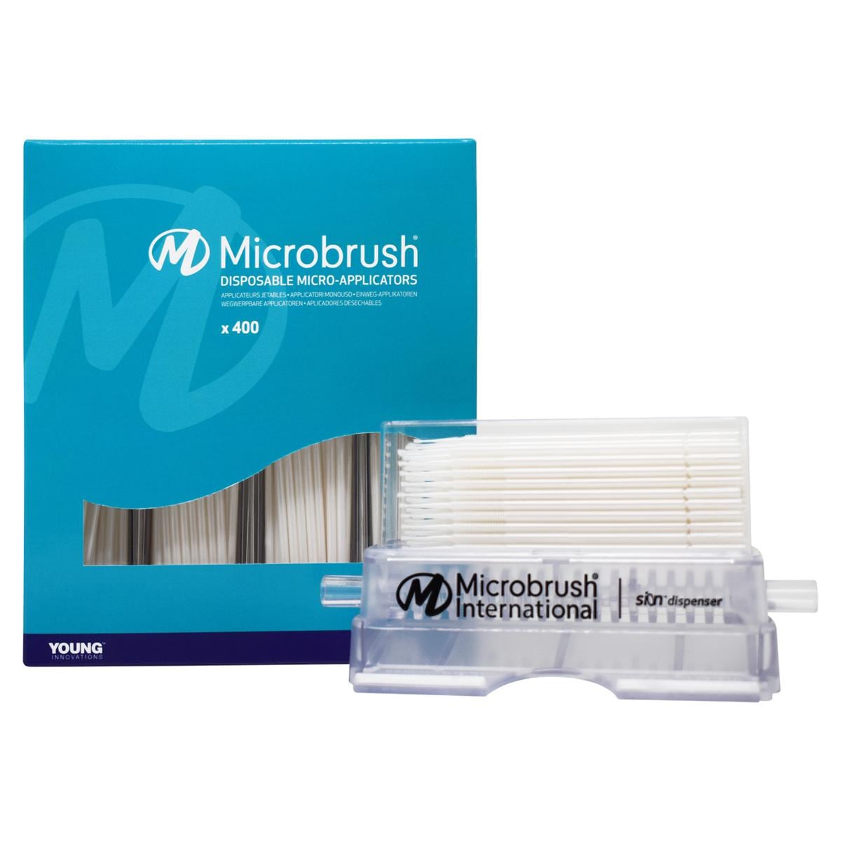 Microbrush Plus Dispenser Kit Superfine - PSF400KIT - Kit distributeur d 'applicateurs Microbrush Plus, blanc, super fin (1,