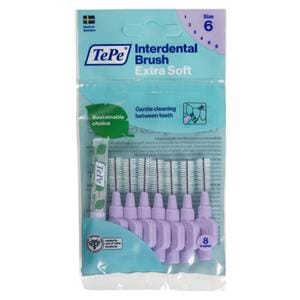 Tepe Interdentale ragers extra soft - standaardverpakking - Lichtpaars - groot, � 1,1 mm, 8 stuks