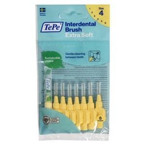 Tepe Interdentale ragers extra soft - standaardverpakking - Lichtgeel - fijn, � 0,7 mm, 8 stuks