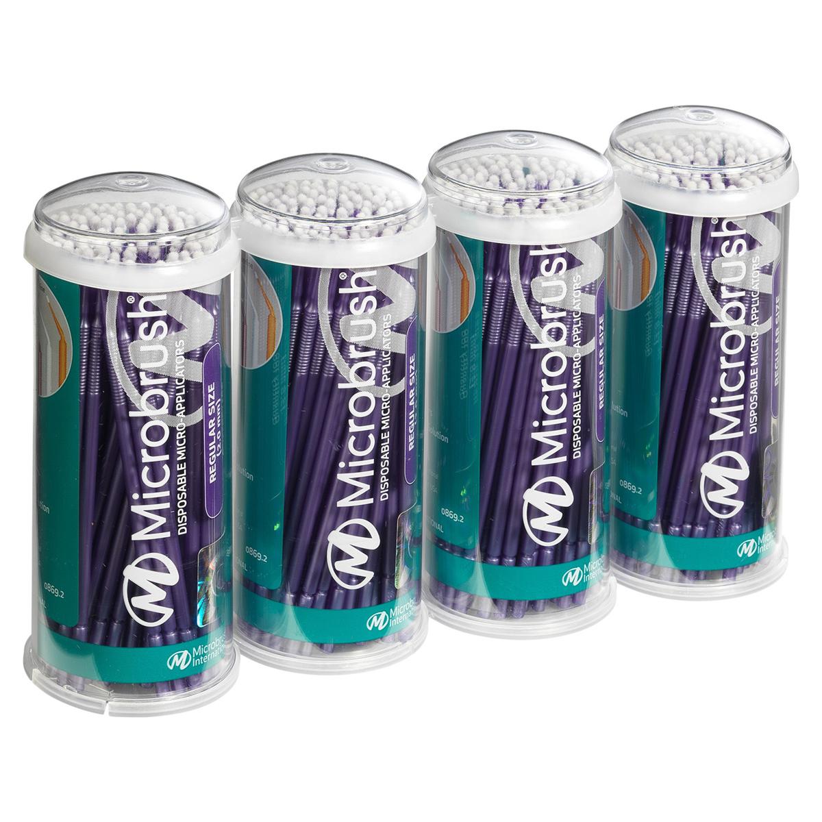 Microbrush - Emballage en Tubes - MRP400 - Regular, violet, 4x 100 pcs