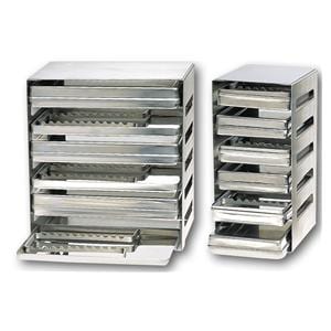 Display vide pour plateaux en acier inoxydable - 30 x 19 x 27 cm