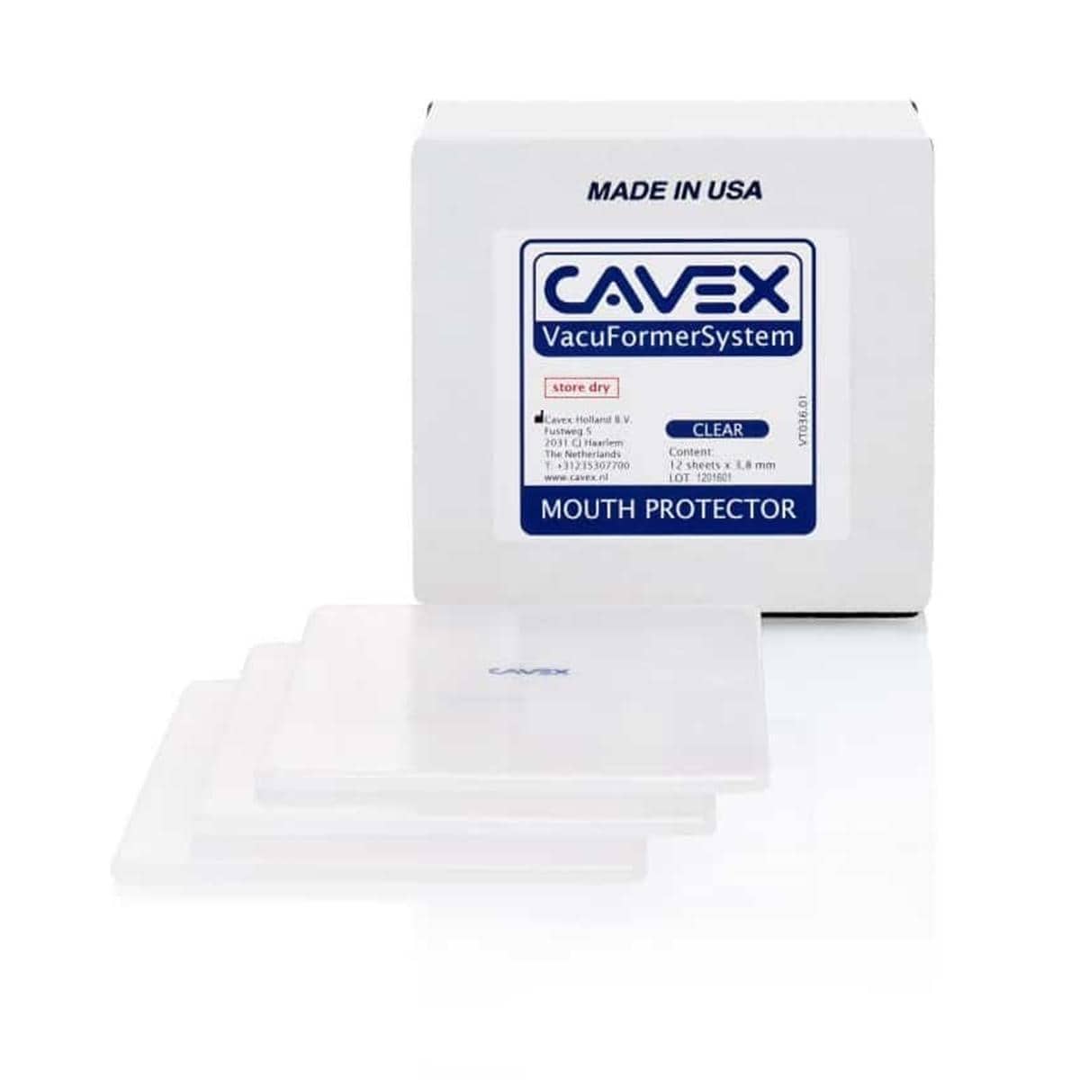 Vacuformer - Prot�ge-dents, 12 plaques de 3,8 mm �paisseur (transparents)