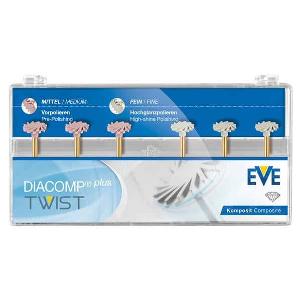 DIACOMP Plus Twist - Set - CA 343, � 10 mm, 6 pcs