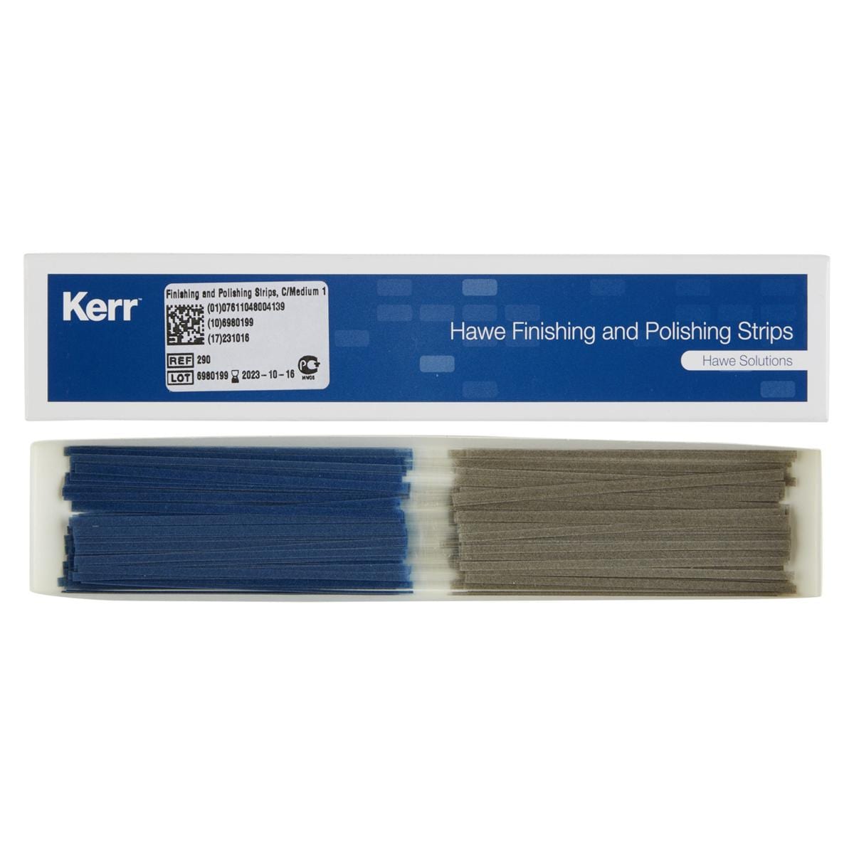 Hawe Finishing and Polishing Strips - largeur 1,9 mm, moyen/gros, bleu/blanc