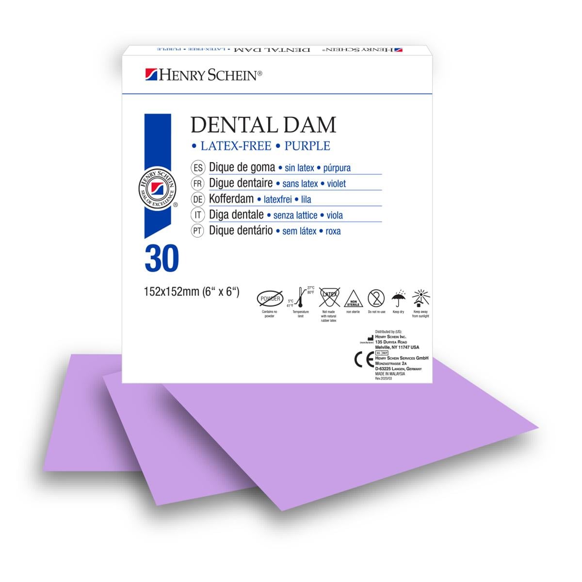 Dental Dam Non-Latex - Medium, 30 vellen