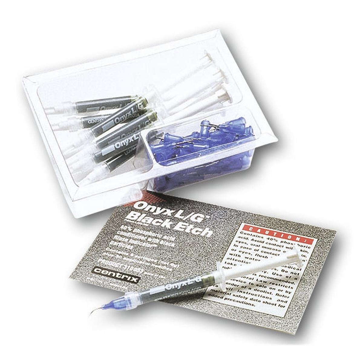 Onyx L/G Black Etch - Emballage, 15 seringues et 50 applicateurs