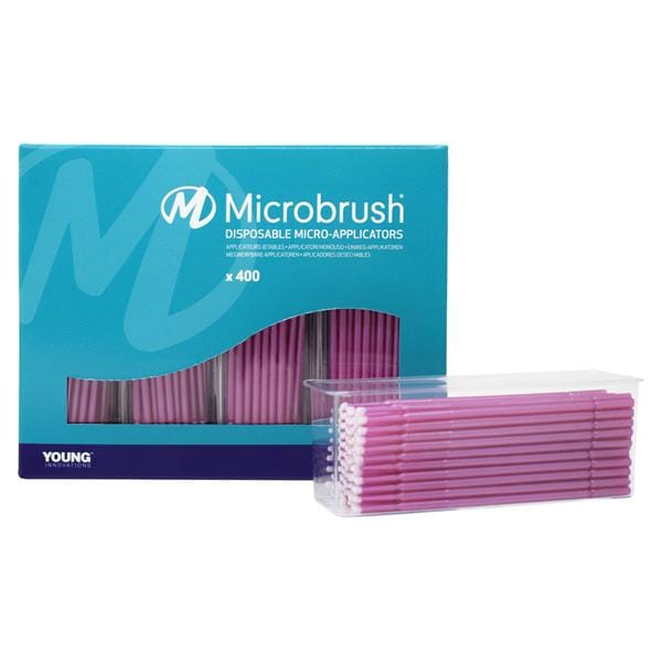 Microbrush Plus Recharge pour distributeur - Fin (1,5 mm), rose, 4x 100 pcs
