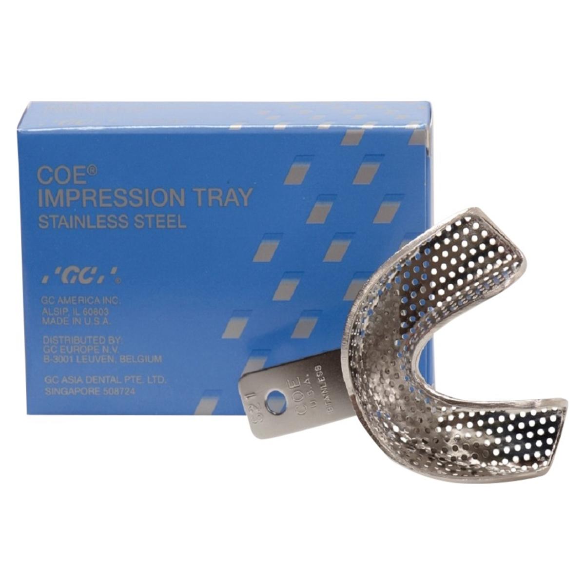 Coe Impression Trays non perfor�s en acier inoxydable - en bas - S21 medium