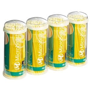 Microbrush - Emballage en Tubes - MFY400 - Fin, jaune, 4 x 100 pcs