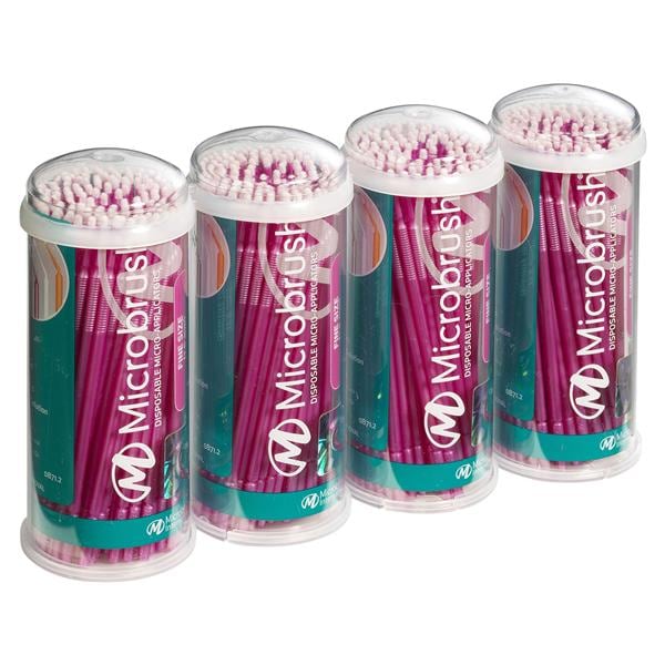 Microbrush - Emballage en Tubes - MFP400 - Fin, rose, 4 x 100 pcs