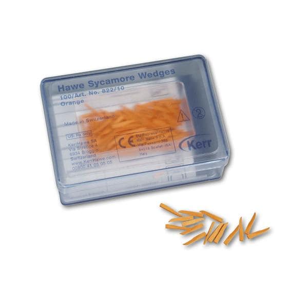 Coins interdentaires en bois d'�rable - recharge - 822-10 orange, 100 pcs