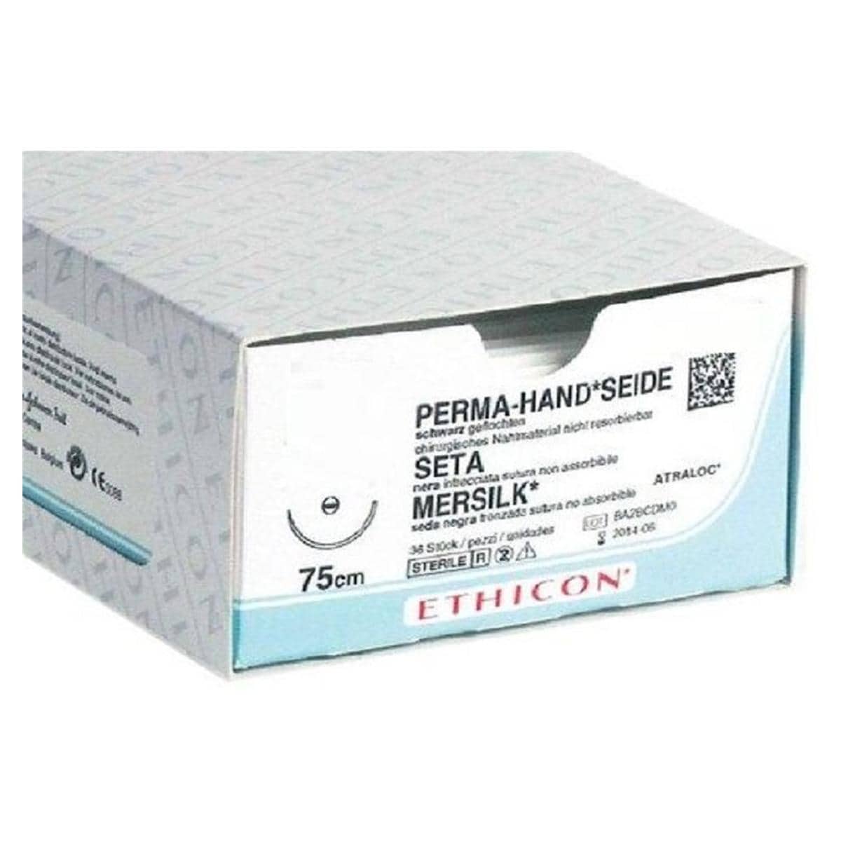 Zijde - lengte 75cm, 36 stuks 2/0, naald RB-1 - K873H