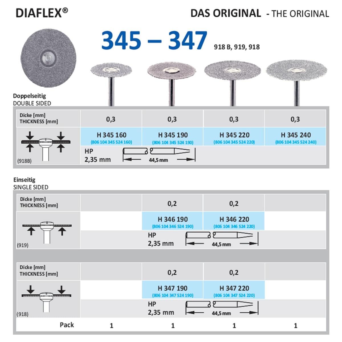 Disque diamant CA 345 - moyen, 220