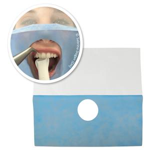 SafeDrape disposable gezicht afdekdoek - blauw, 50 stuks