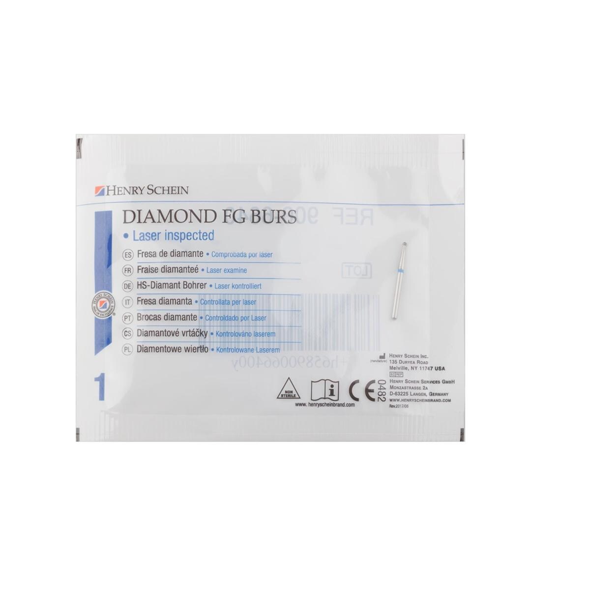 Diamantboren - FG - 801 - Per stuk - Medium, Blauw, ISO 009