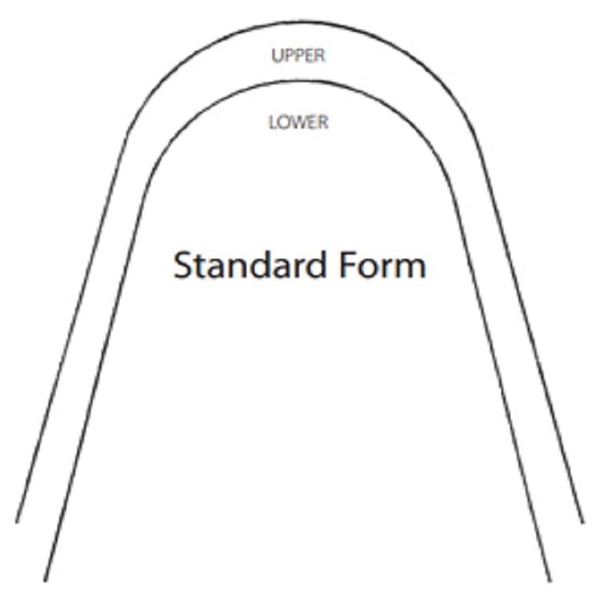 Fil en acier inoxydable forme standard, rectangulaire - Infrieur, .016 x .022 - 25 pcs