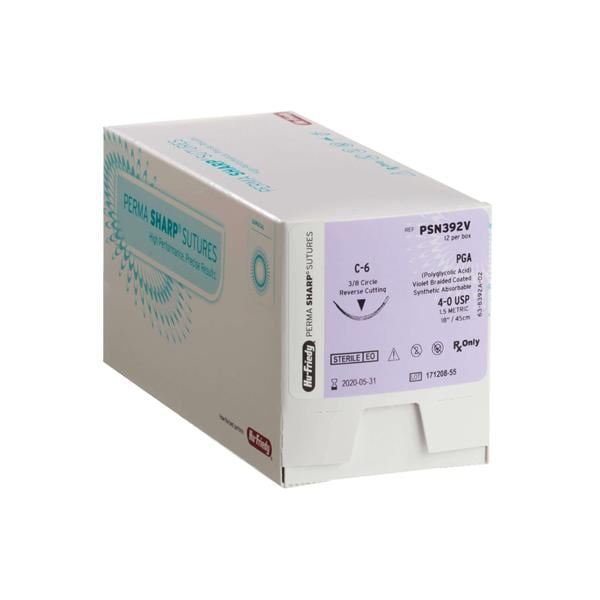 PGA violet Perma Sharp - PSN392V, 4-0 lengte 45 cm, naald C6 - 12 stuks