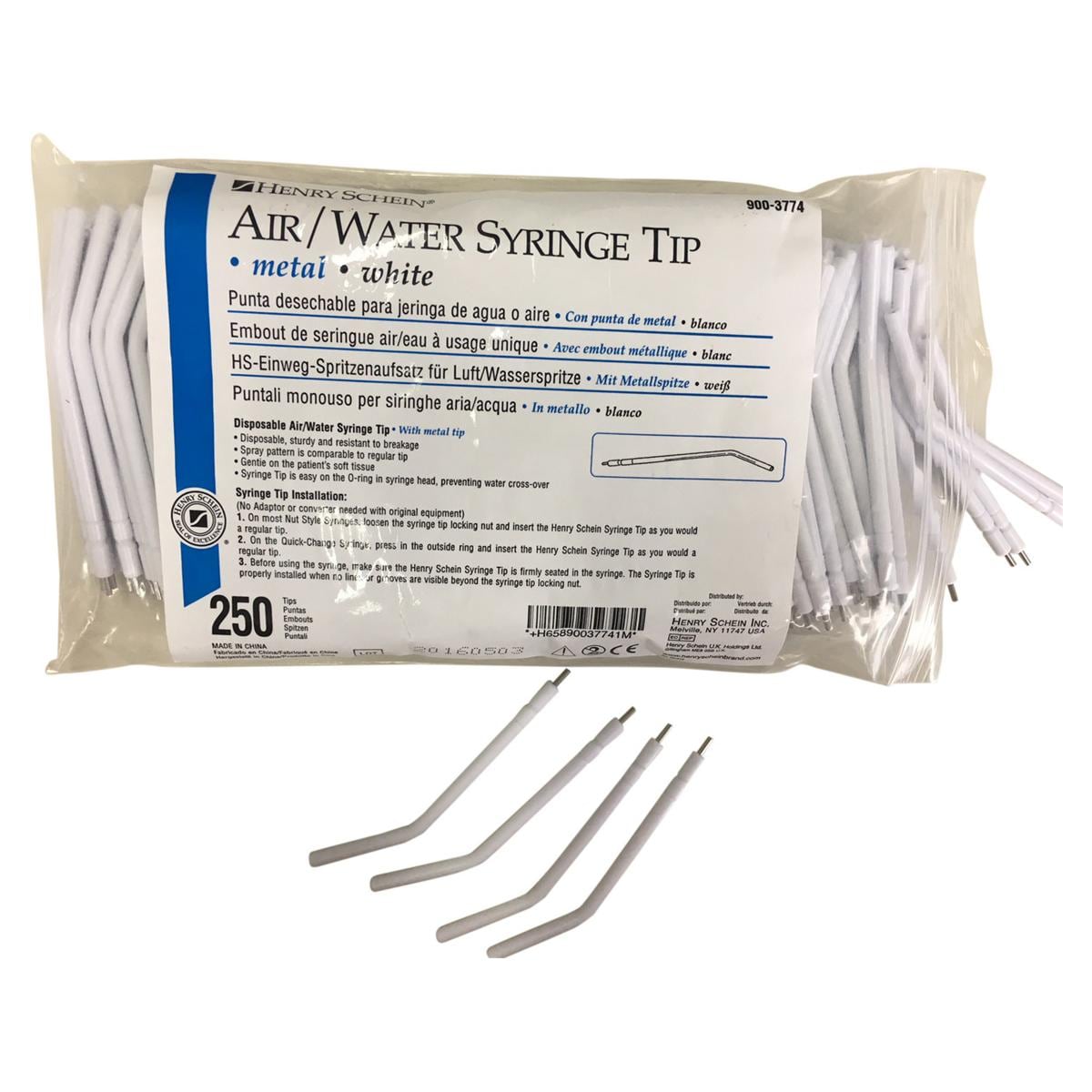Air/Water Syringe Tips Metal - Verpakking, 250 stuks