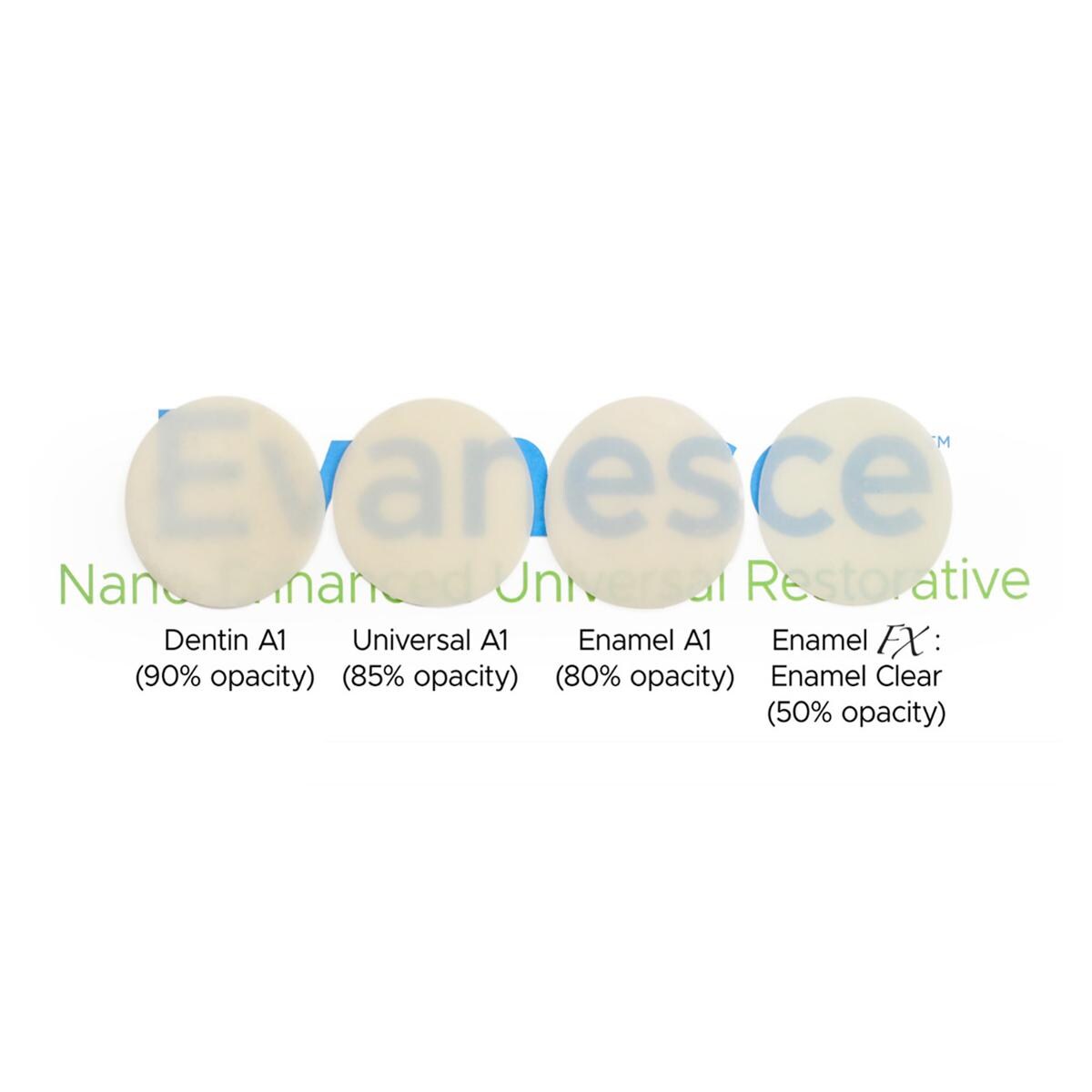 Evanesce Universal UX Shade (Low Viscosity) - Single Dose Tips - A1, 20x 0,25 g