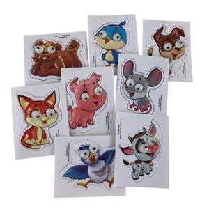 Animal Googlies stickers - DNL002, 144 stuks
