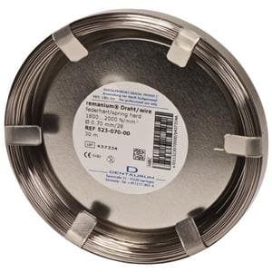 Remanium draad op rol - rond vederhard - � 0,70 mm / 28, lengte 30 m