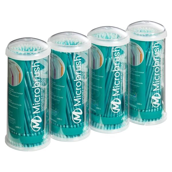 Microbrush - Emballage en Tubes - MUT400 - UltraFin (0,5 mm) turquoise, 4x 100 pcs