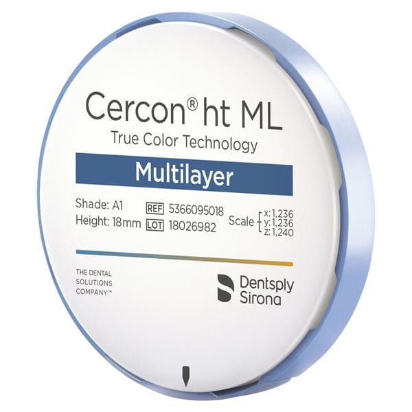 Cercon ht ML - Multilayer Disc - � 98 mm - A1, dikte 18 mm