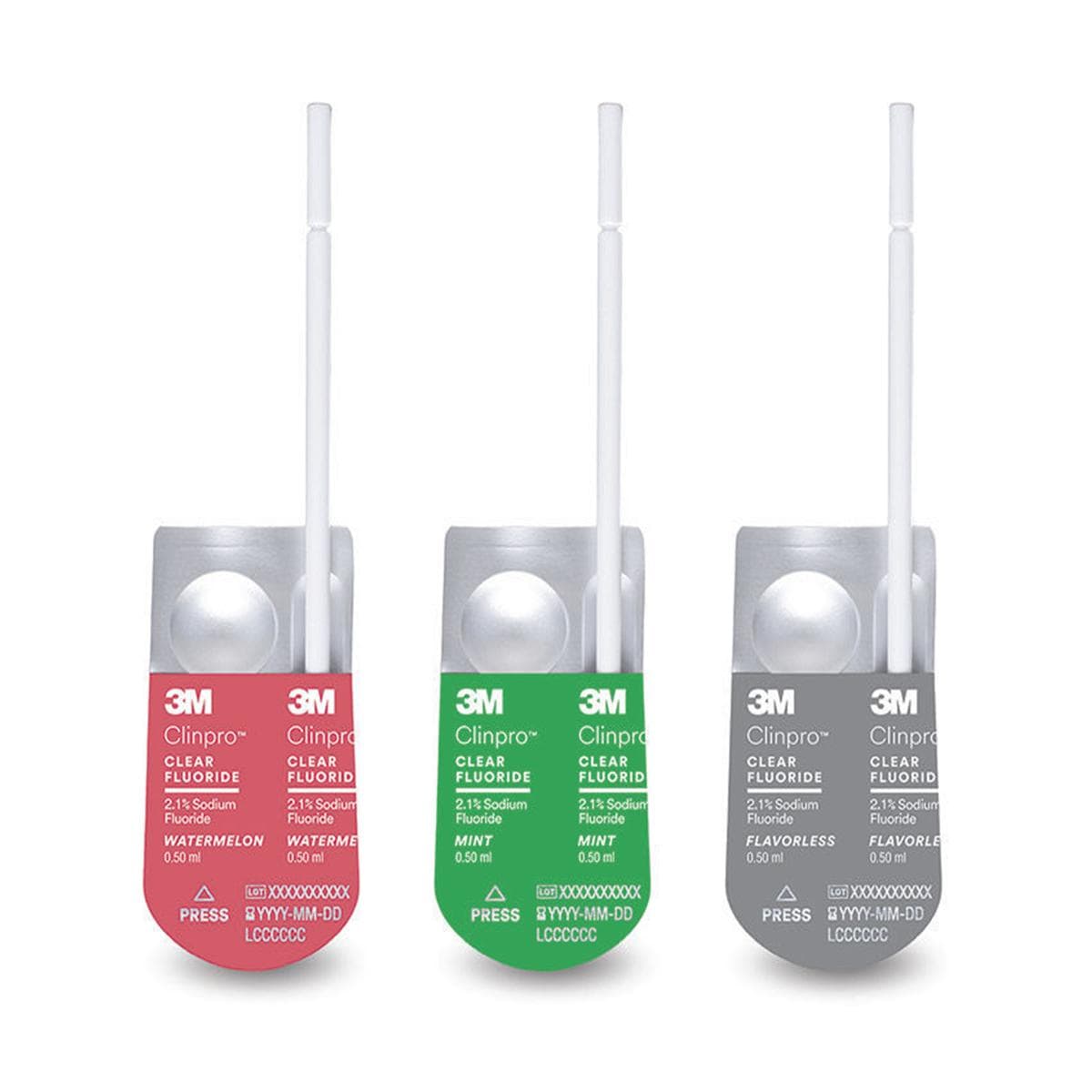 3M Clinpro Clear Fluoride, L-Pop - Watermeloen, Verpakking 100 stuks