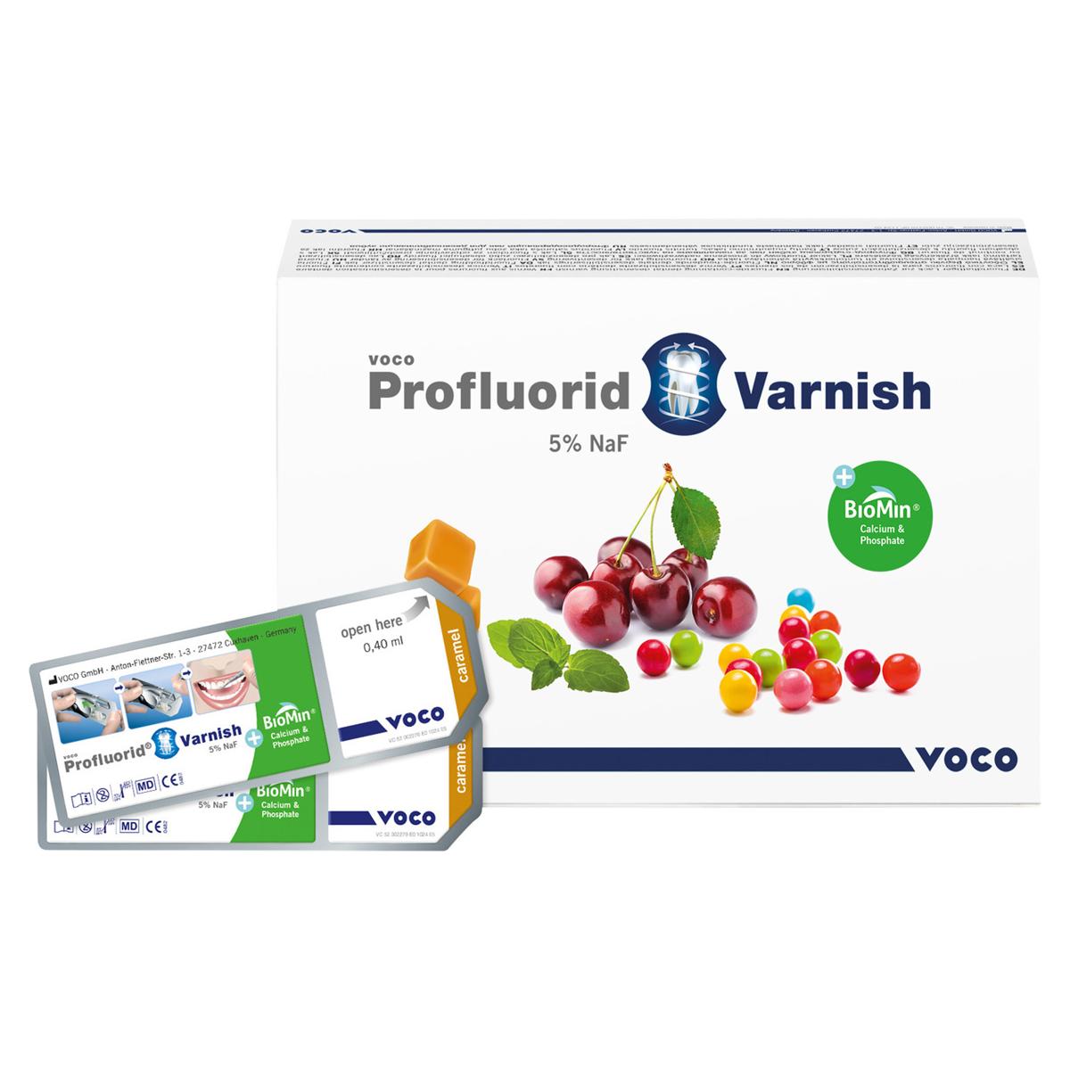 Profluorid Varnish + BioMin, SingleDose - Caramel, 50x 0,4 ml