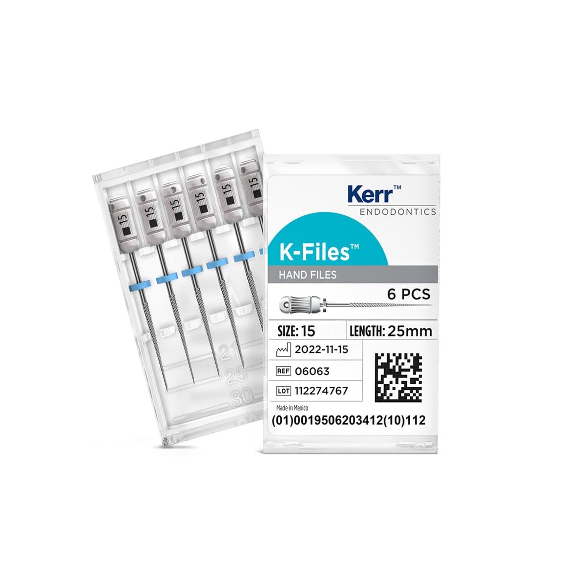 Limes K 25 mm - ISO 015, blanc 6 pcs