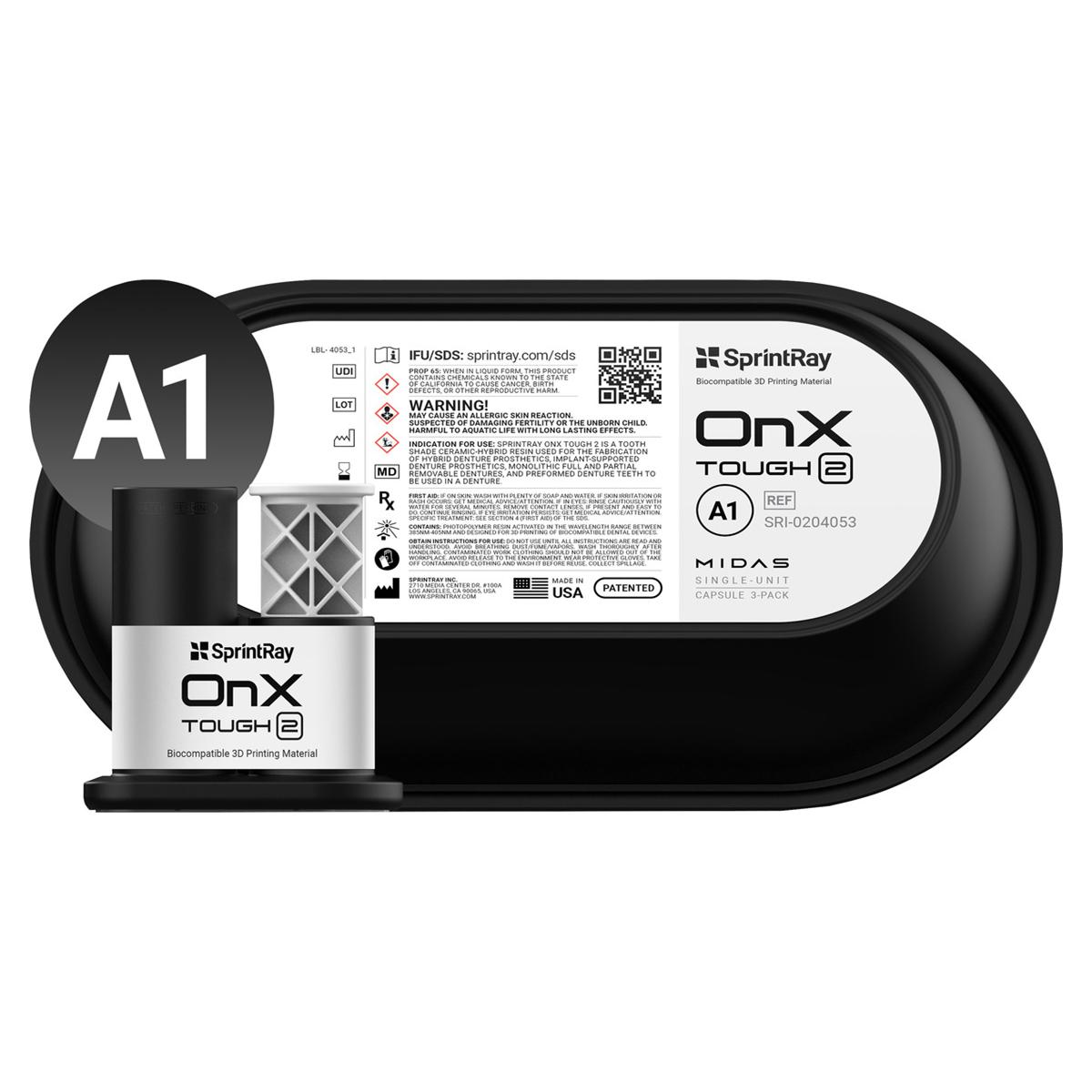 SprintRay OnX Tough 2 - A1, capsule 3 stuks