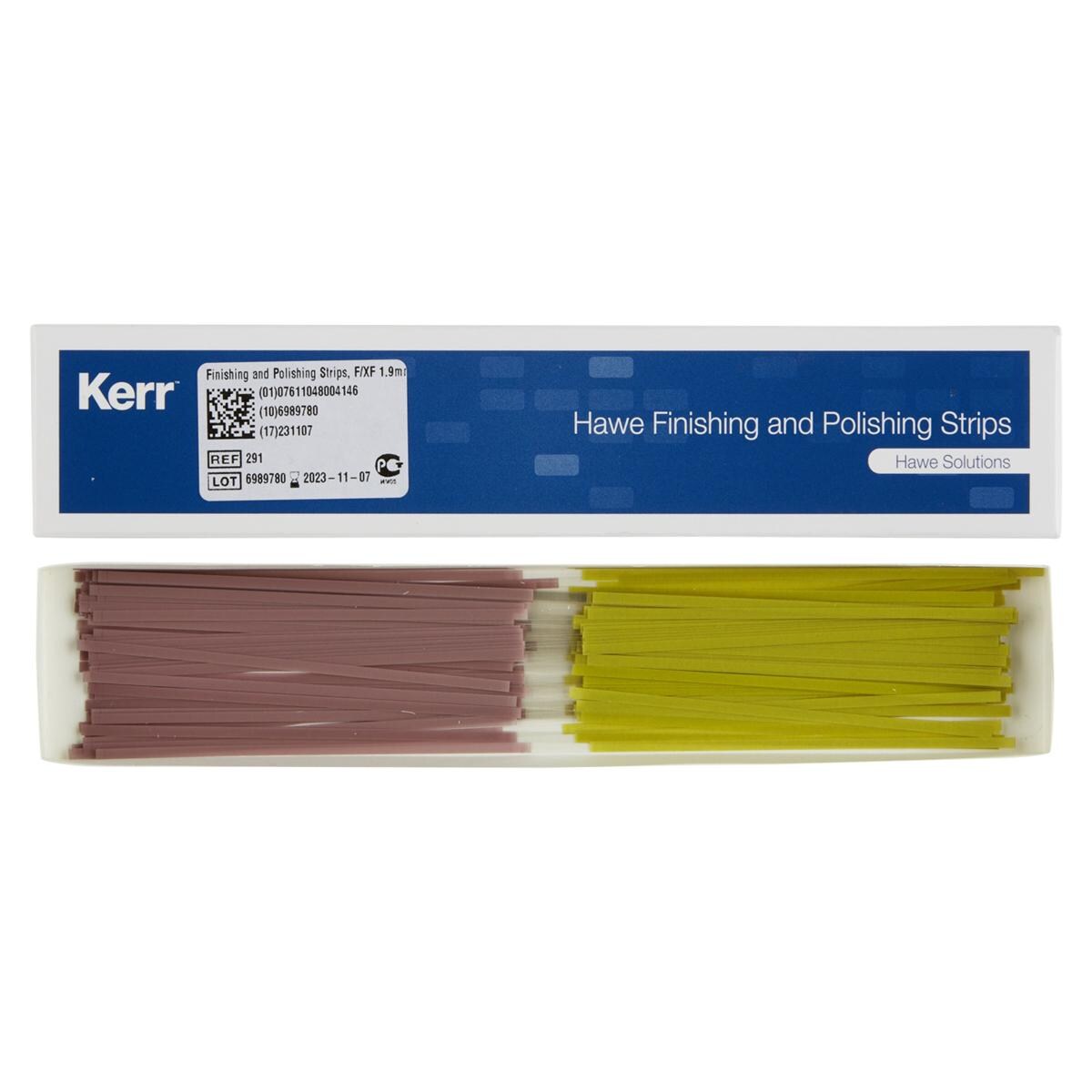 Hawe Finishing and Polishing Strips - largeur 1,9 mm, fin/extra-fin, jaune/rose