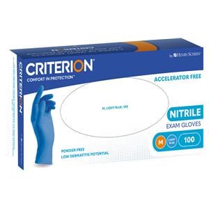 Nitrile Examination Gloves accelerator free - blauw - M, 100 stuks