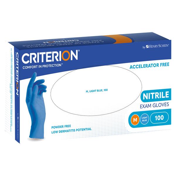 Nitrile Examination Gloves accelerator free - blauw - M, 100 stuks